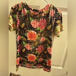 Johnny Was Floral Short Sleeve Shirt